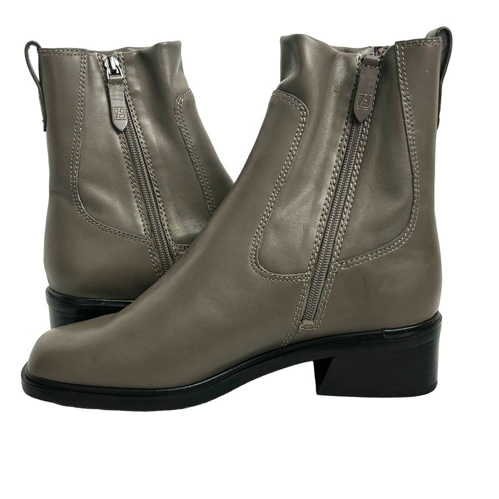Franco Sarto Gracelyn Leather Square Toe Zip Ankle Boot Size 9.5 Wide NEW - Picture 6 of 10